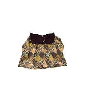 Kate Quinn Woven Cotton Sustainable Patchwork Fall Quilt Long Sleeve Shirt 4T